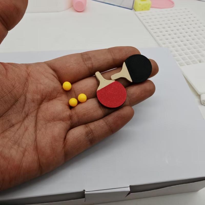 1Set Dollhouse Miniature Ping  - đánh giá và giá Table Tennis How To Play