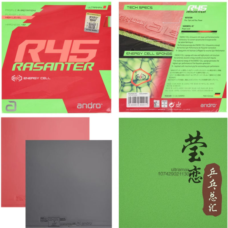 Andro Rasanter R45 47 50 C45 4 - đánh giá và giá Table Tennis Market