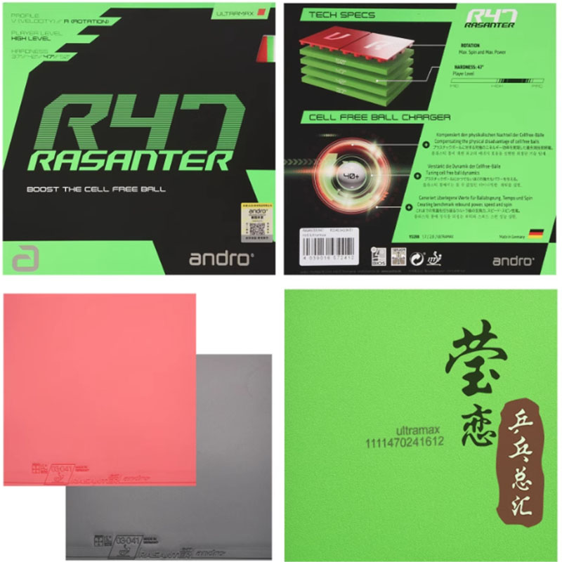 Andro Rasanter R45 47 50 C45 4 - đánh giá và giá Table Tennis Market
