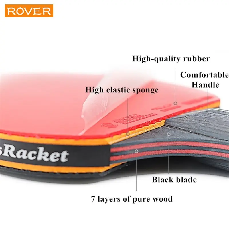 5/6 Star Table Tennis Racket 2 - đánh giá và giá Table Tennis Forehand Rubber