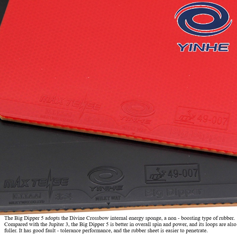 YINHE BIG DIPPER V Table Tenni - đánh giá và giá Table Tennis Forehand Rubber