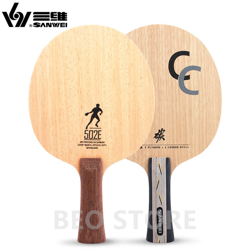 SANWEI CC 502E 5 Ply wood+2 Ca - đánh giá và giá Table Tennis Review