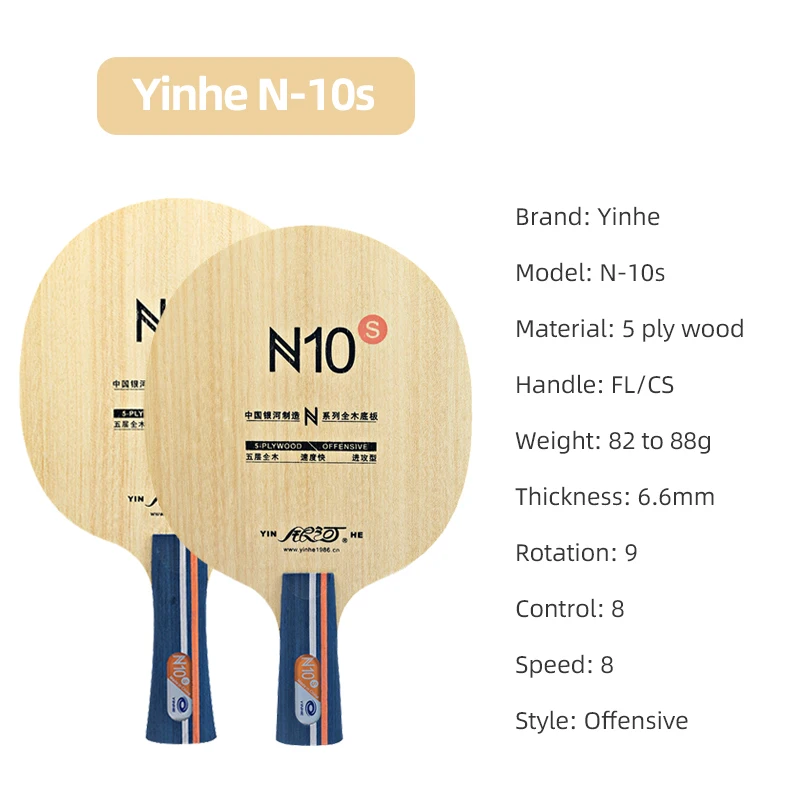 YINHE N10s Table Tennis Blade  - đánh giá và giá Table Tennis Vr
